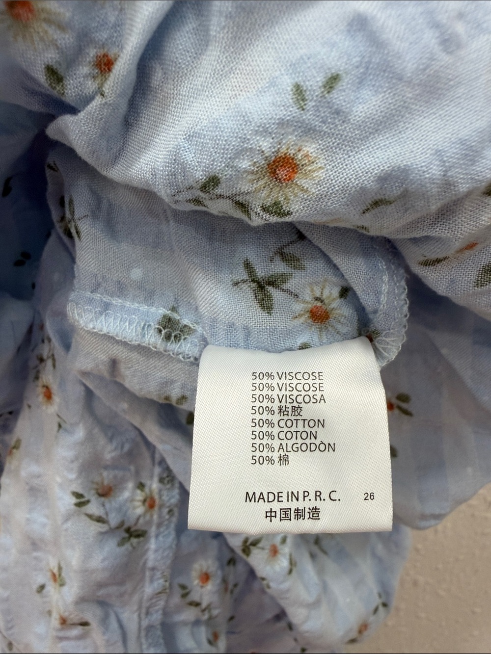 Brandy Melville Light Blue Floral Wrap Mini Dress - Picture 4 of 5